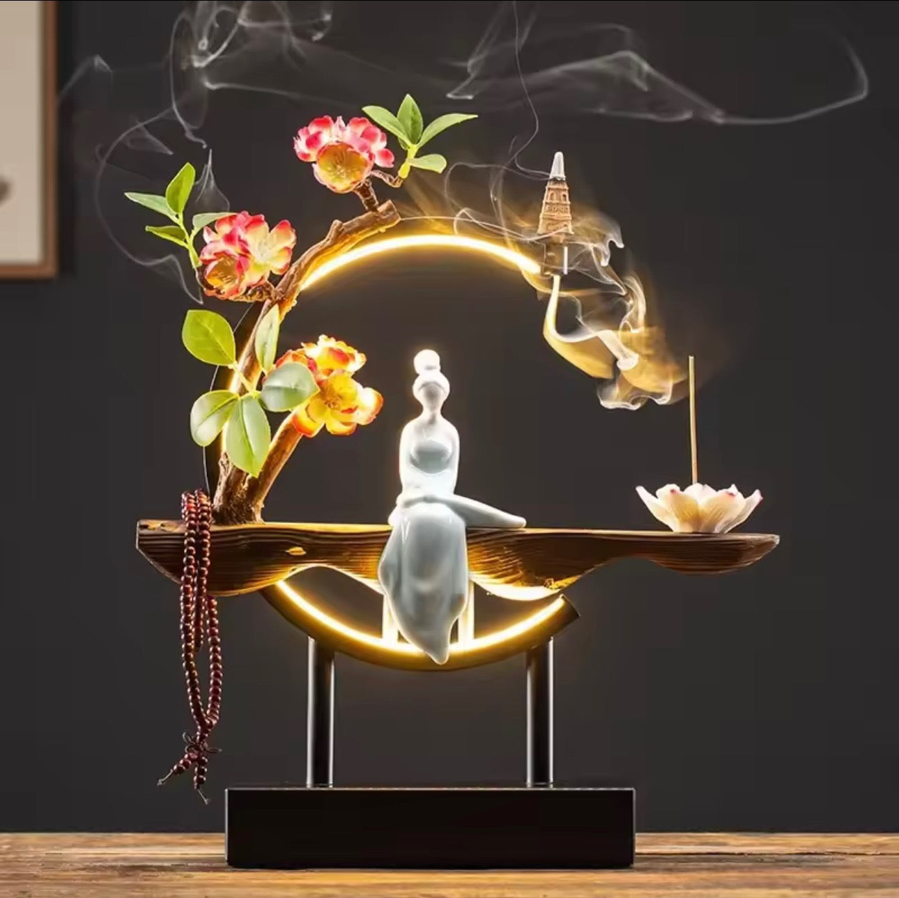Chinese Style Backflow Incense burner LED A~2🪆