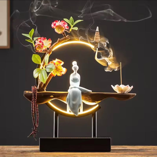 Chinese Style Backflow Incense burner LED A~2🪆