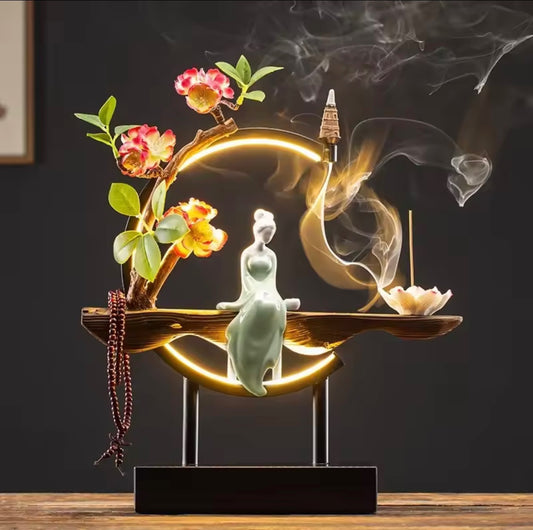 Chinese Style Backflow Incense burner LED A~3🇨🇳🎋